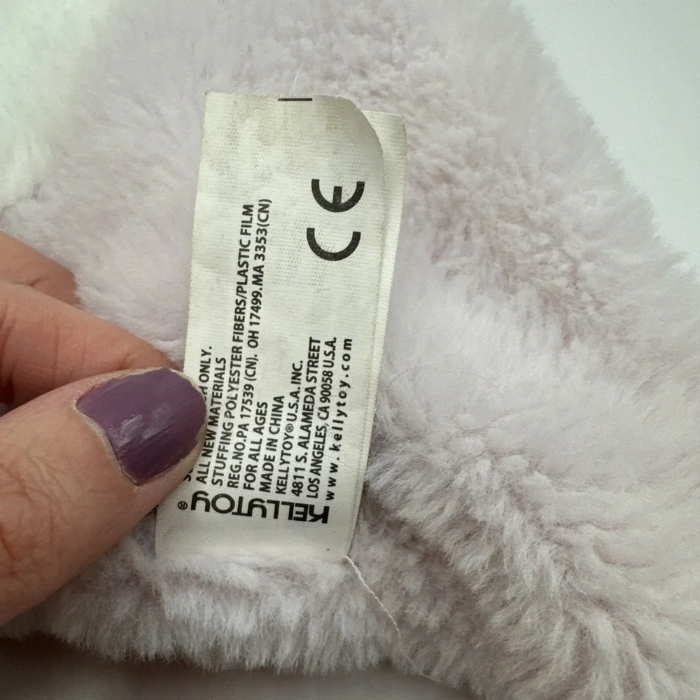 2018 Kellytoy Flatties Pink Elephant Baby Blanket Crinkle‎ Rattle Plush Lovey